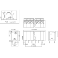 5.08mmピッチスプリングタイプPCB端子ブロック直角コネクタ